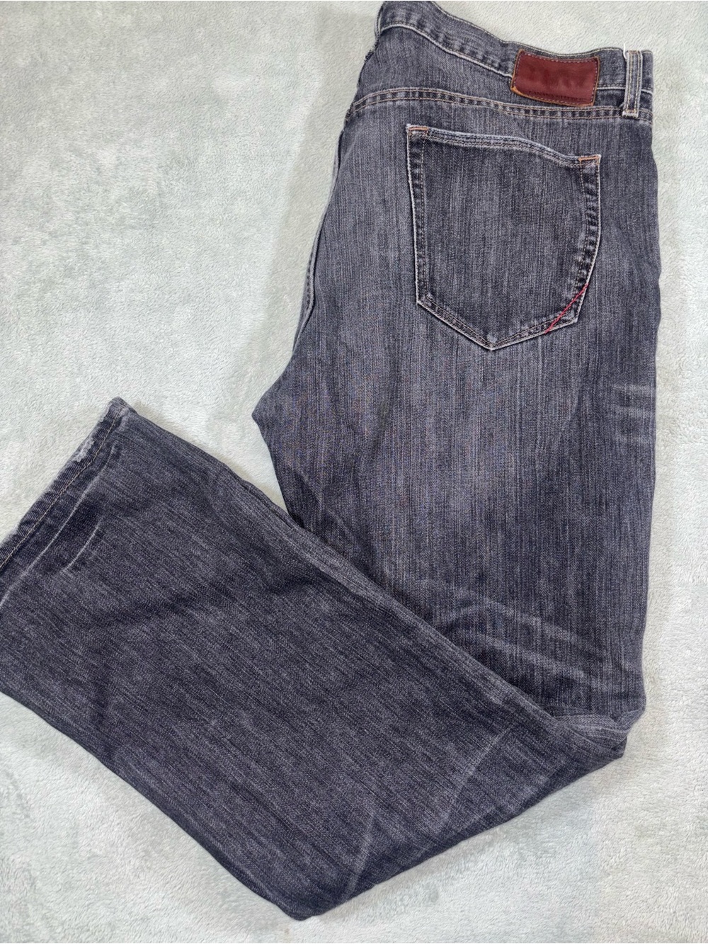Banana Republic Men’s Straight Fit Jeans Grey Black Faded Wash 36x30